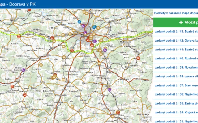 Názorová mapa Plzeňského kraje se plní podněty od veřejnosti, jak zlepšit dopravu na konkrétních místech