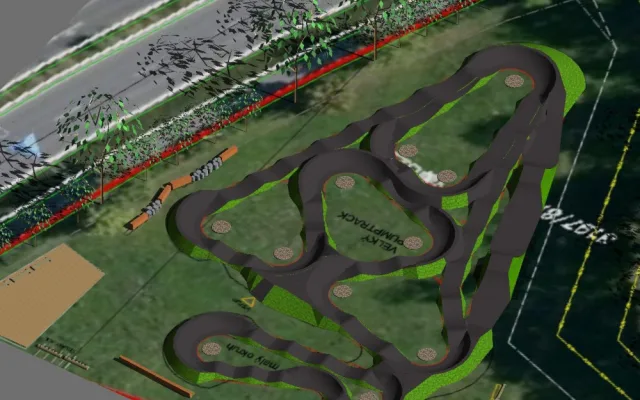 Vizualizace pumptrackové dráhy