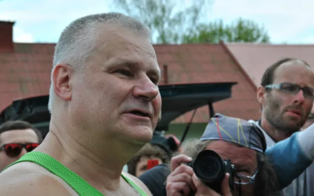 Jiří Kajínek bezprostředně po propuštění z vězení