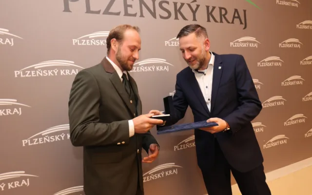 Petr Semecký a hejtman Rudolf Špoták
