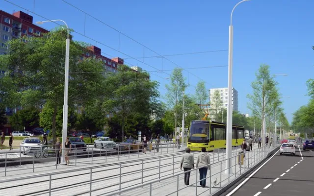 Vizualizace zastávky Sedlecká (Hodonínská) v ulici Na Chmelnicích