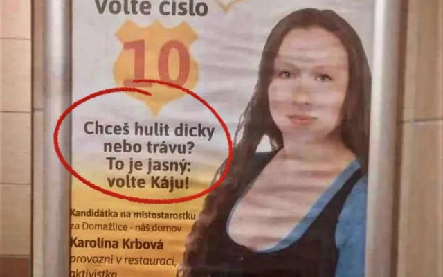 Předvolební skandál způsobila provokativním plakátem kandidátka na místostarostku Domažlic