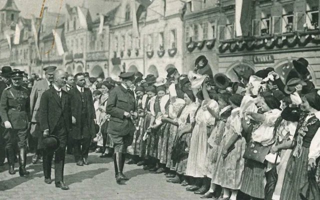 Uvítání TGM v Domažlicích, zdroj: archiv města Domažlice