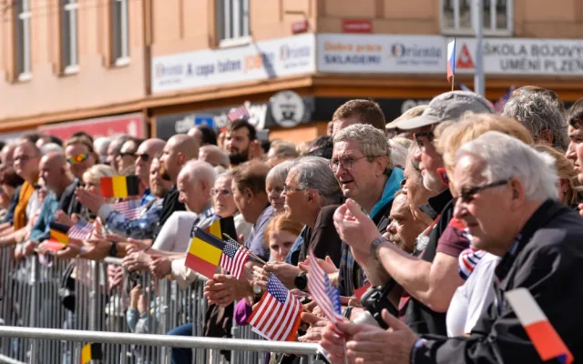 Plzeňané si při pietním aktu u pomníku Díky, Ameriko! připomněli osvobození, poprvé bez veteránů