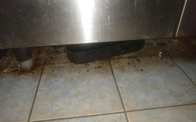 Prostory bistra v době, kdy tam byla na kontrole inspekce