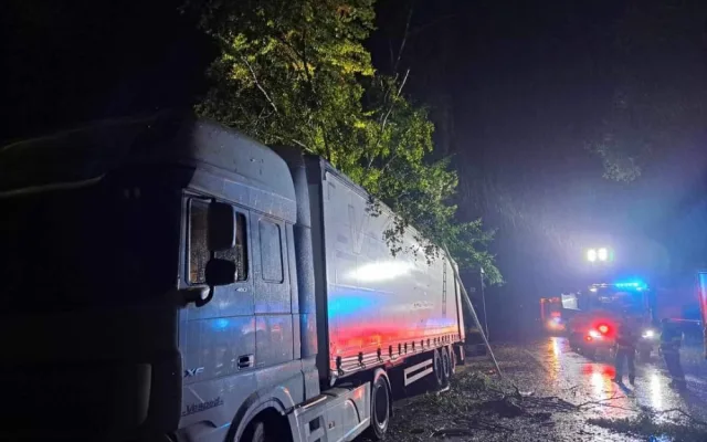 Bouře se silným větrem pustošila západ Čech, ve dvou případech najel vlak do spadlého stromu