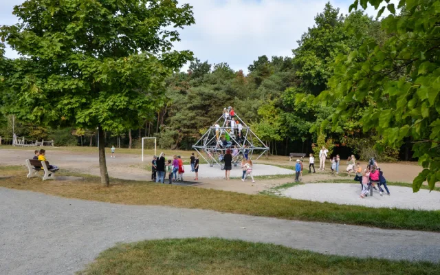 Špitálský les zas o něco prokoukl. Dostal nové cesty, lavičky  a vybavení dětského hřiště za 2,6 milionu