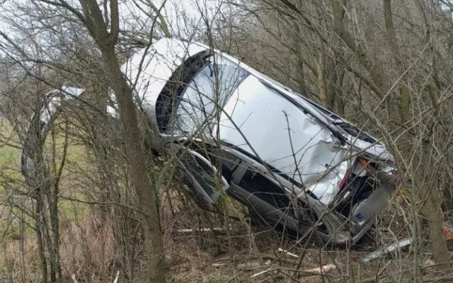 Tento automobil se při jiné nehodě doslova napíchl na strom