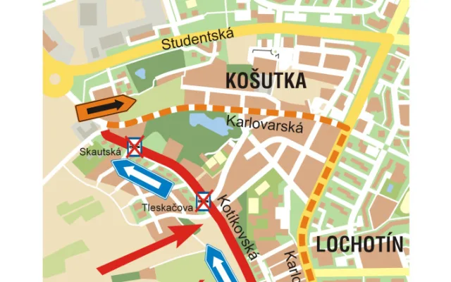 Goethova ulice dostane novou dlažbu a obrubníky, cestující v MHD se musí počítat s výlukou