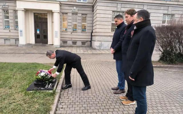 Památku Josefa Hlavatého uctilo vedení centrálního plzeňkého městského obvodu