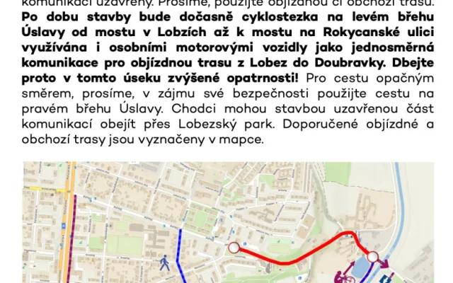Auta budou smět na cyklostezku, alternativní objízdná trasa vznikne kvůli rekonstrukci Rolnického náměstí
