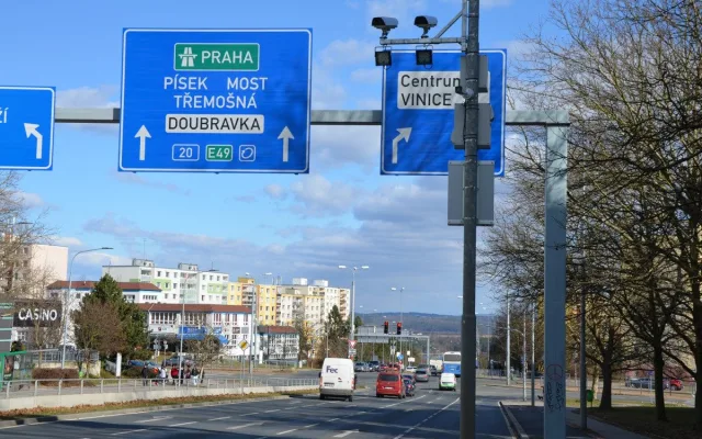 Úsekové měření Studentská_bod B_směr centrum