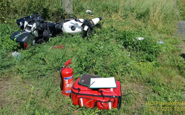 Nehoda motorkáře