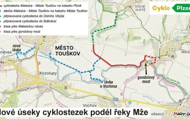 Atrakce i levnější řešení než lávka, řeku Mži překlene unikátní transbordér