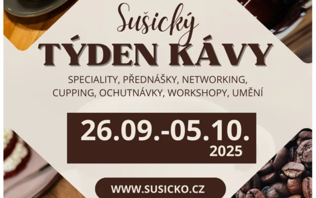 První ročník Sušického týdne kávy nabídne poznání kávy všemi smysly
