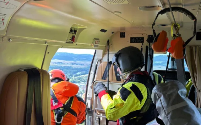 Záchrana paraglidisty v srpnu letošního roku, foto: LZS AČR