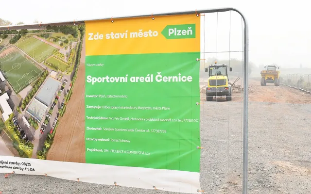Město začalo budovat v okrajové části sportovní areál za 48 milionů korun