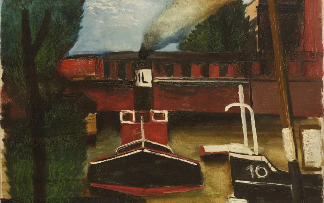 Josef Šíma, Lodě v přístavu, 1922, ZČG