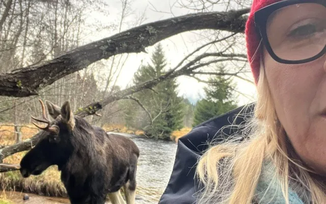 Na Šumavě už potkala vlka i losa Emila. Zbývá jí spatřit ještě rysa a tetřeva