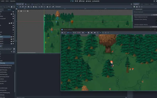 Screen z vývojářského prostředí