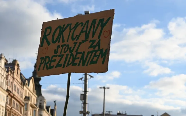 Přerostlé dítě za ministra nechceme, lidé v Plzni vyjádřili prezidentovi podporu