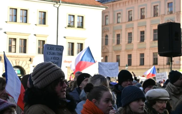 Přerostlé dítě za ministra nechceme, lidé v Plzni vyjádřili prezidentovi podporu