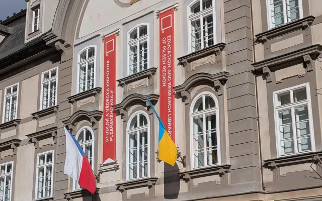 Studijní a vědecká knihovna Plzeňského kraje v centru Plzně.