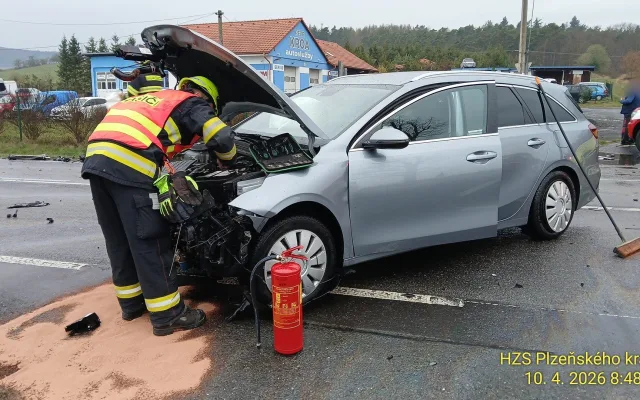 Nehoda v úseku mezi Klatovy a Kdyní,
