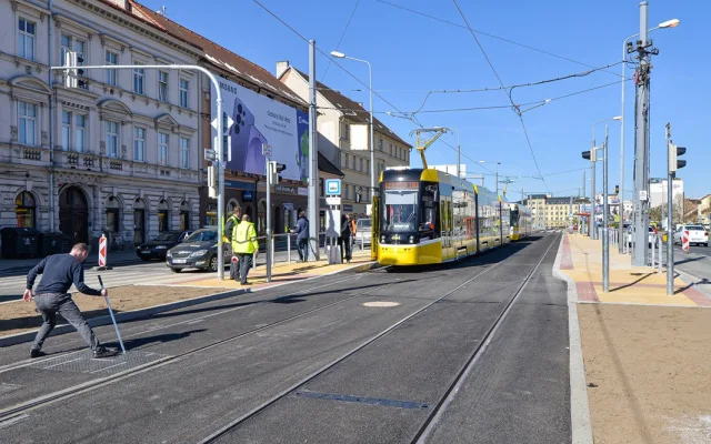 Končí rekonstrukce tramvajové trati číslo 2. Provoz se na koleje vrátí od 1. května