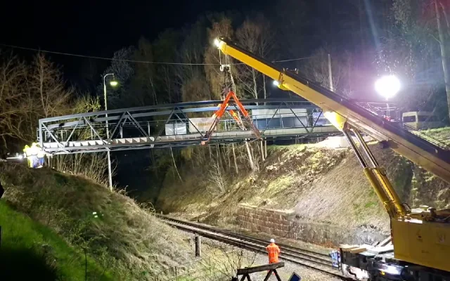 Foto z instalace nového akvaduktu, foto: Stanislav Antoš
