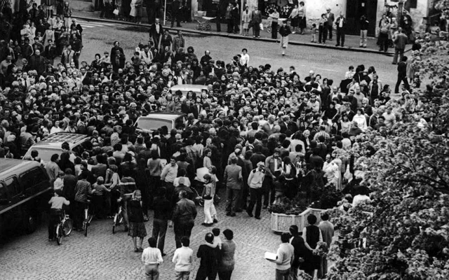 Tajně pořízené fotografie Milanem Pokorným z věže dnešní radnice v Sušici v roce 1986