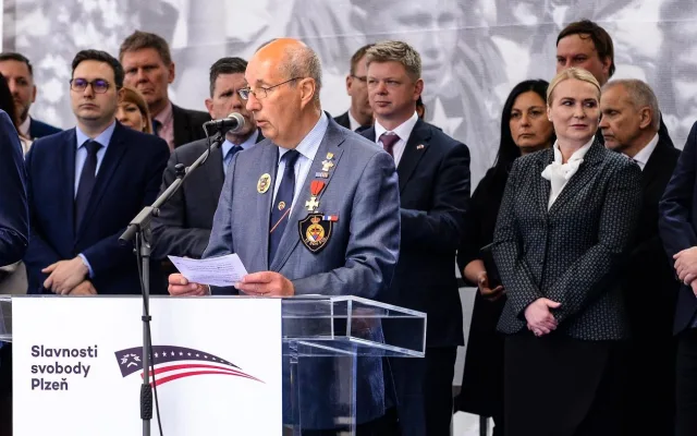 Luc Rensonnet, syn zesnulého velitele 17. praporu belgických střelců, foto: Martin Pecuch