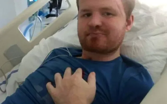 Karel Sankot po napadení.