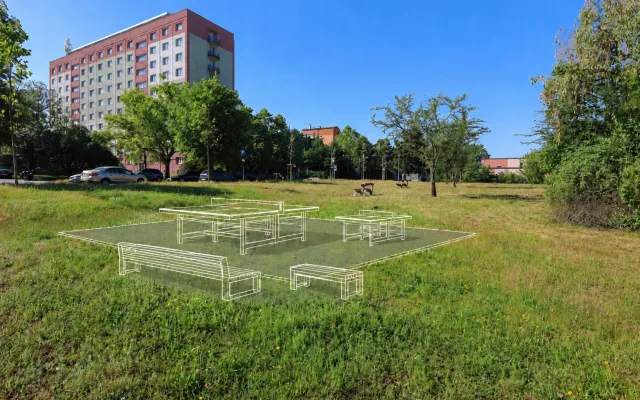 2. ping pong a lavičky