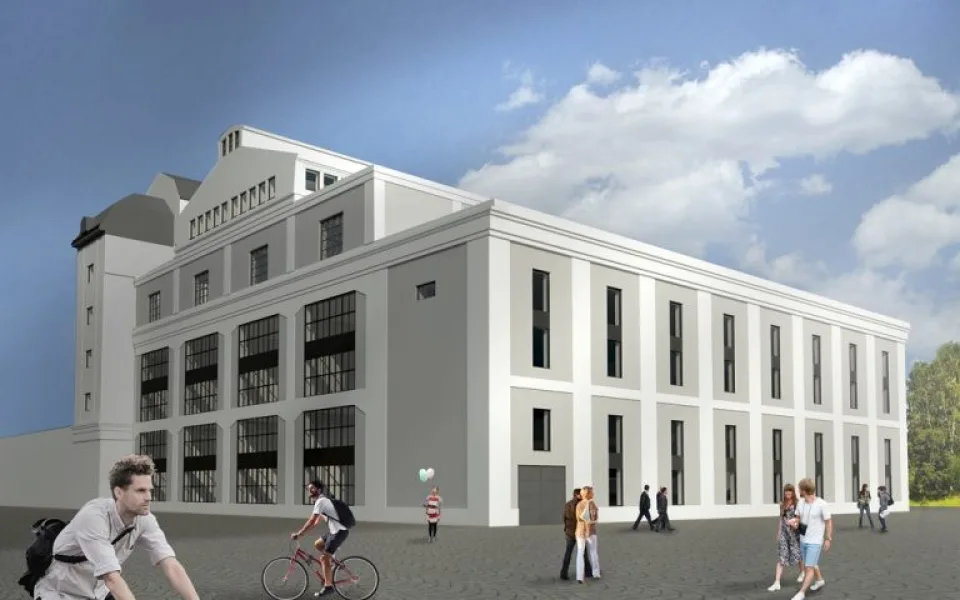 Vizualizace vědeckotechnického parku pro inovační firmy Tech Tower, který vzniká na Světovaru