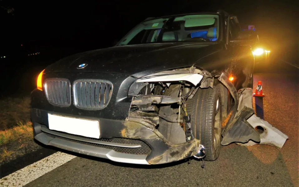 Takto dopadlo BMW po střetu s divočákem