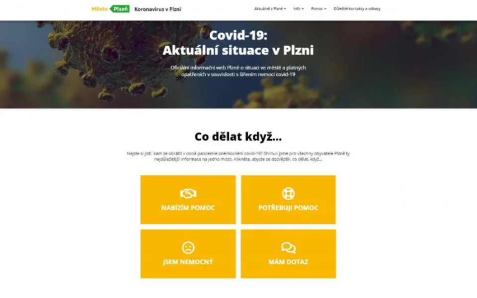 informační web o koronaviru