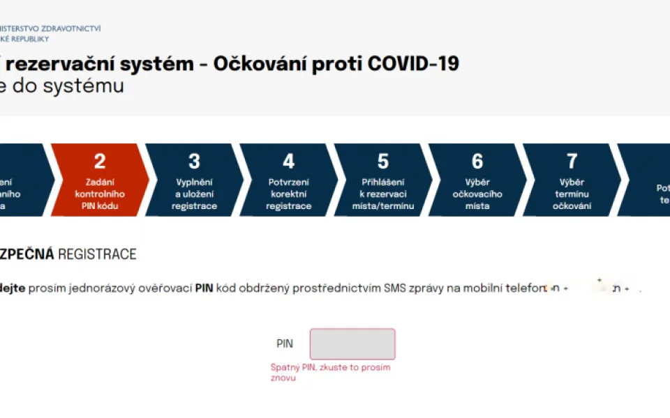 Registrační systém pro očkování seniorů nad 80 let podle očekávání kolaboval