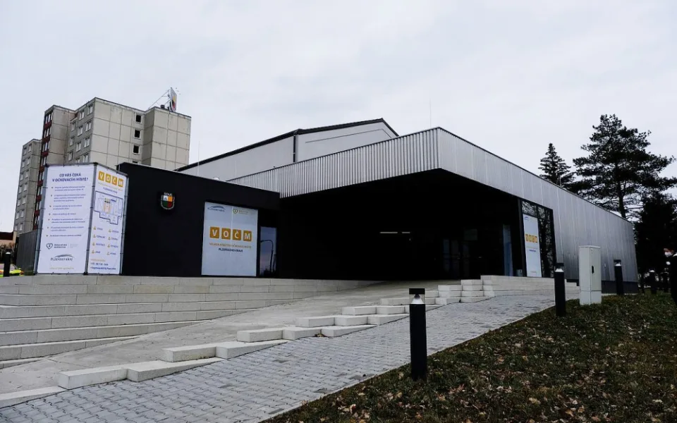 Velkokapacitní očkovací centrum Plzeňského kraje na Skvrňanech