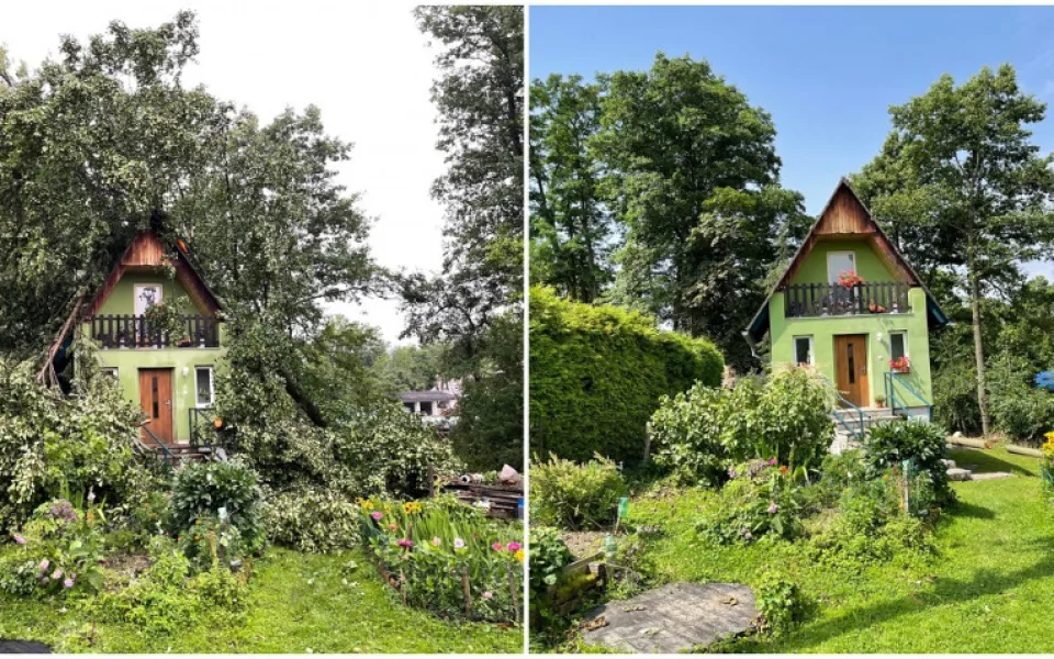 Následky řádění vichřice v Seči a aktuální stav