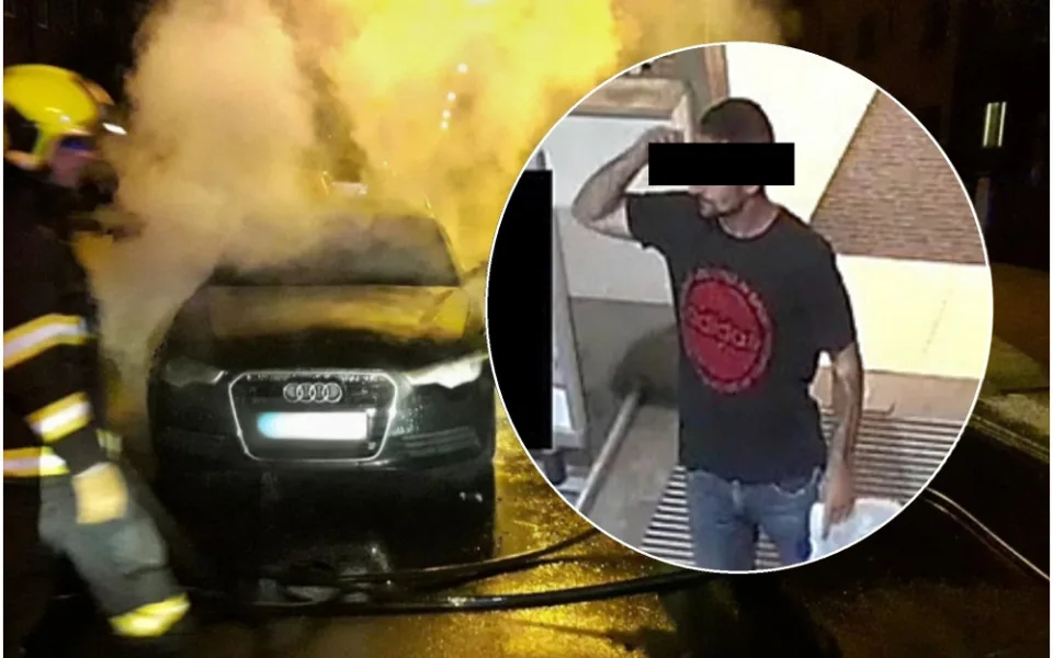 Zdevastovaný vůz Audi A6 má na svědomí žhář, policisté žádají svědky o pomoc