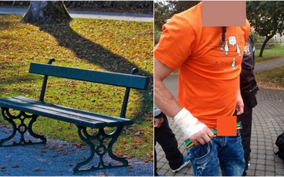 Opilý pár se oddával orálnímu sexu na lavičce v parku, milenci údajně slavili zásnuby