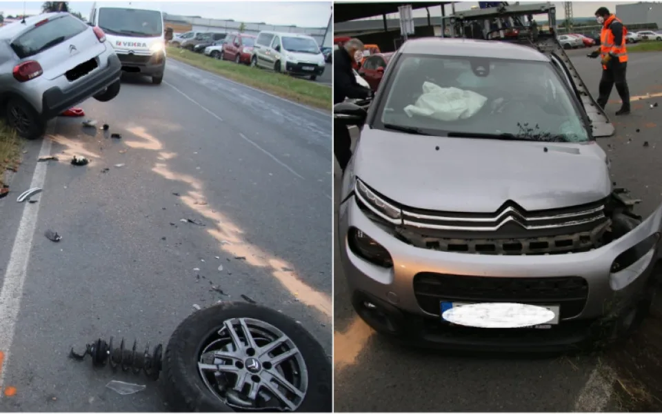 Čelní střet dvou automobilů si vyžádal tři zraněné osoby