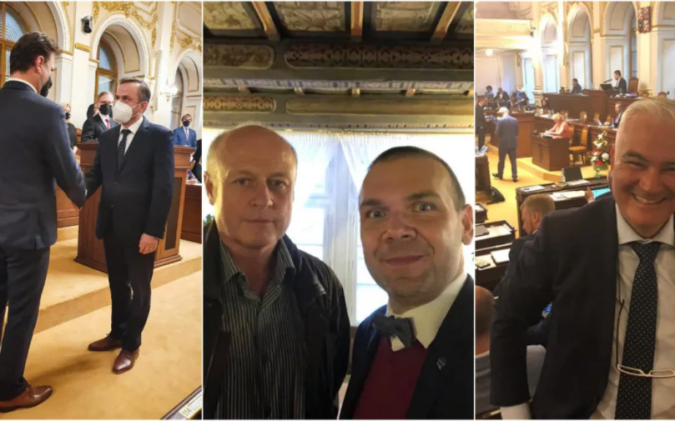 Marek Ženíšek, Rudolf Salvetr a Martin Baxa, Kamal Farhan,
