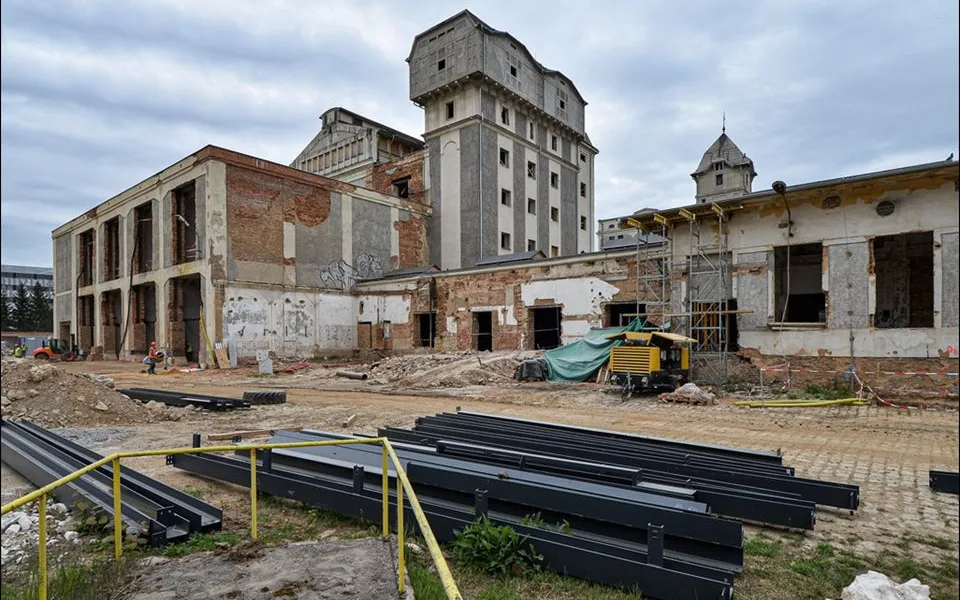 Takto vypadala stavba TechTower v polovině prací