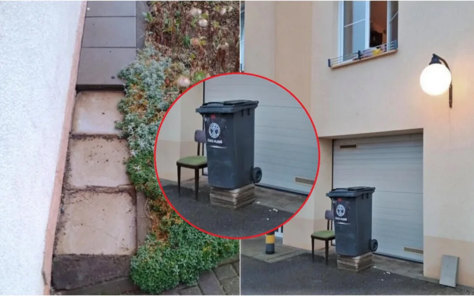 Zloděj vyrval dlažbu a podložil si popelnici, aby dosáhl na parapet s cukrovím
