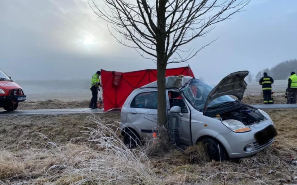Před obcí Železná na Domažlicku narazil loni v prosinci do stromu pětačtyřicetiletý motorista, který na místě zahynul