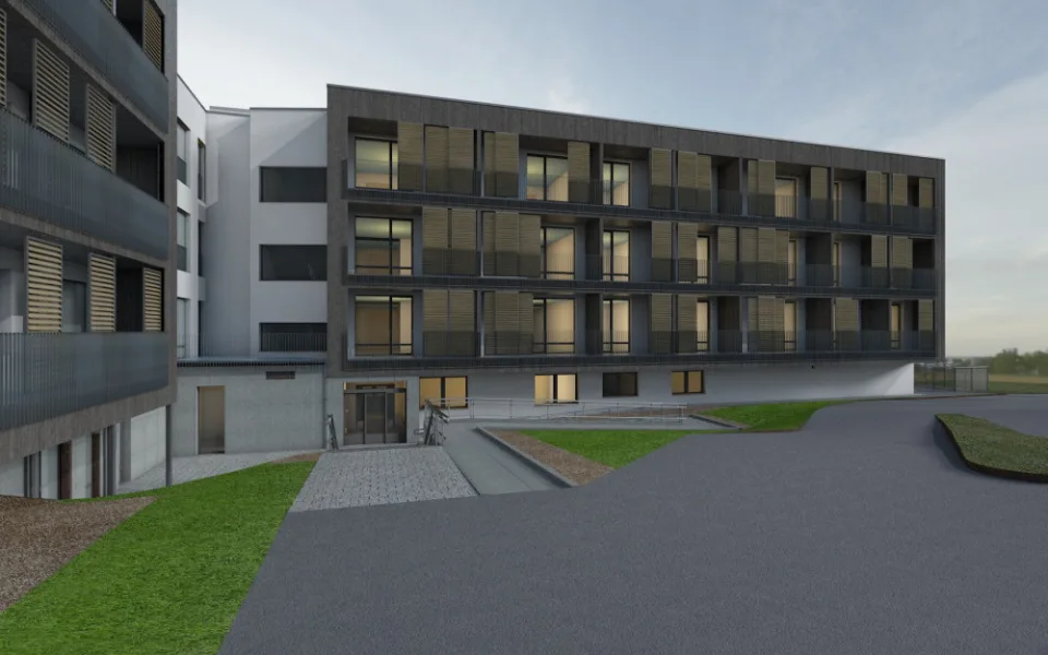 Vizualizace přístavby a rekonstrukce Domova sociální péče Kralovice