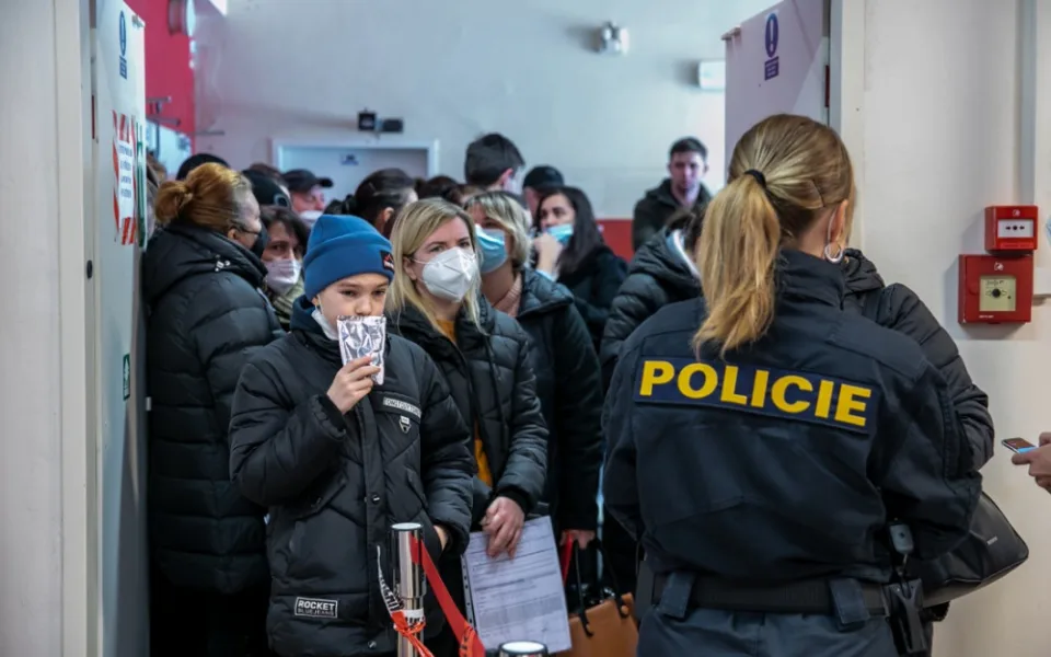 Plzeňské centrum pomoci válečným uprchlíkům zažívalo v sobotu asi největší nápor od svého vzniku