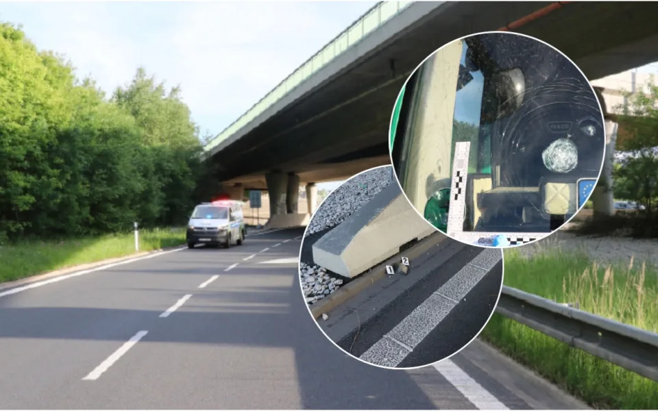 Opilý muž házel kamení po projíždějících vozech u sjezdu z dálnice D5